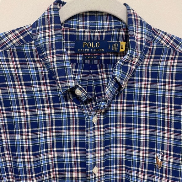POLO RALPH LAUREN CLASSIC FIT  BUTTON DOWN SHIRT, SIZE LARGE - Picture 1 of 9
